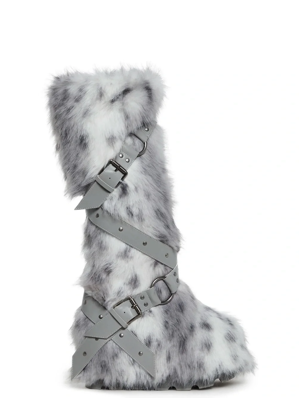 WILD INSTINCTS FAUX FUR BOOTS - WHITE